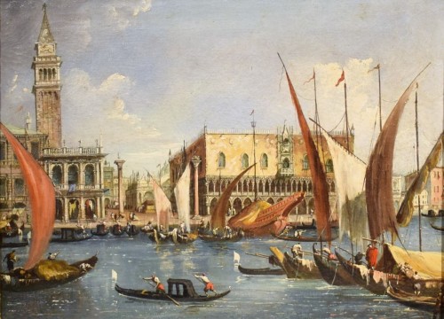 Venise, bassin de Saint-Marc - école italienne fin 18e siècle